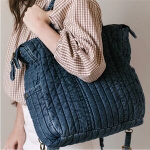 Denim Convertible Diaper Bag